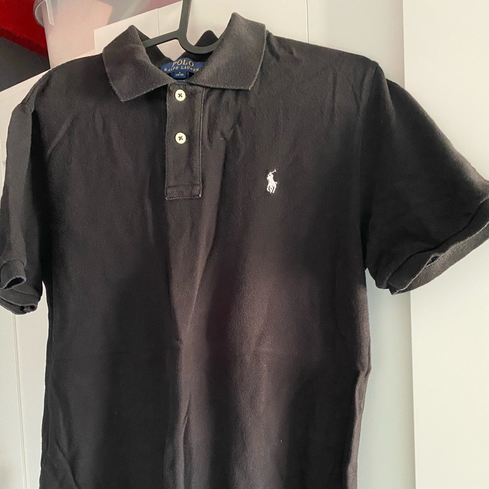 Boys L Black polo